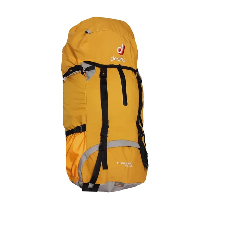 کوله پشتی طرح دیوتر 60 لیتری رنگ زرد کوله