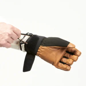 پوشیدن راحت دستکش با بندی که انتهای آن است