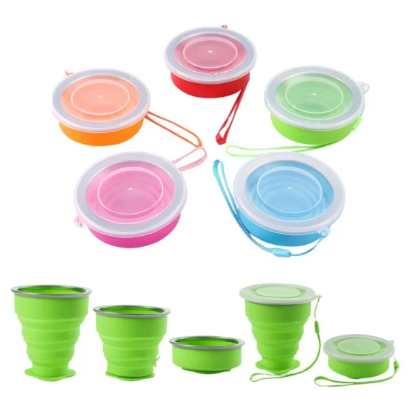 لیوان سیلیکونی تاشو رنگ های جذاب