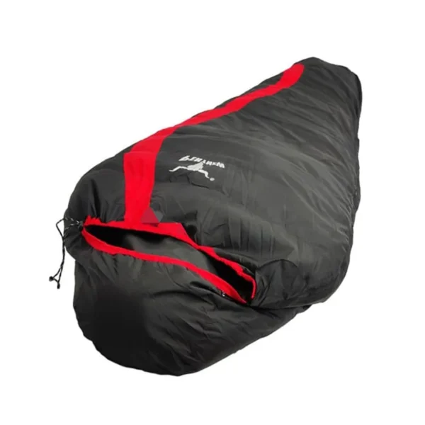 کیسه خواب پر پکینیو مدل N900 رنگ قرمز بند سفت کن قسمت سر